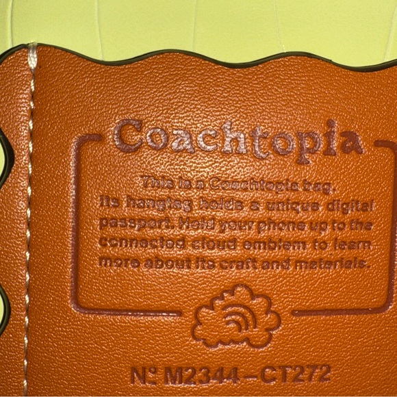 Coach Lime Green mini Ergo coachtopia - Picture 4 of 7